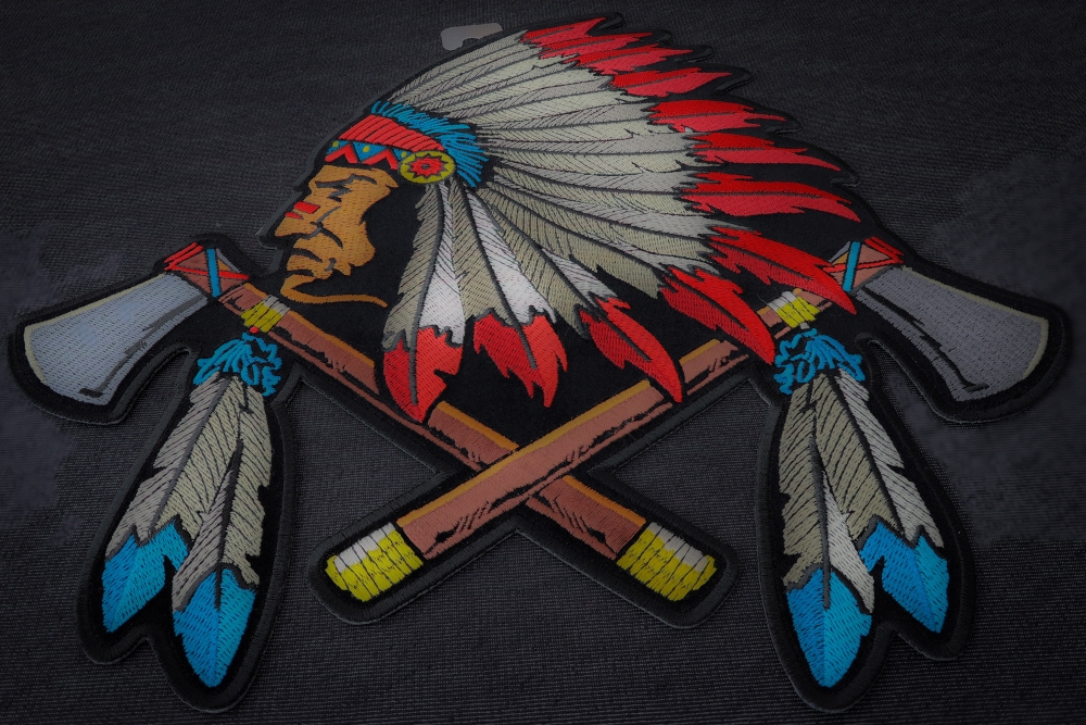 Indian Axes and Feathers Patch