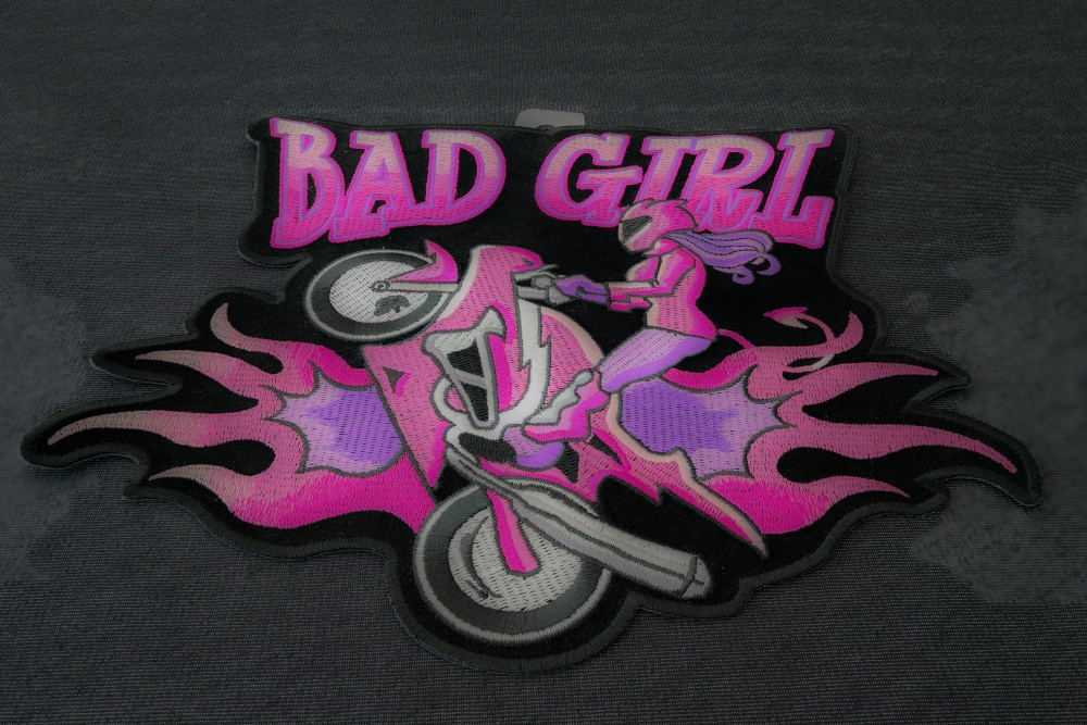 Bad Girl Motorcycle Wheeley Patch