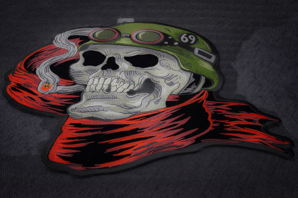 69 Skull Cigar Patch