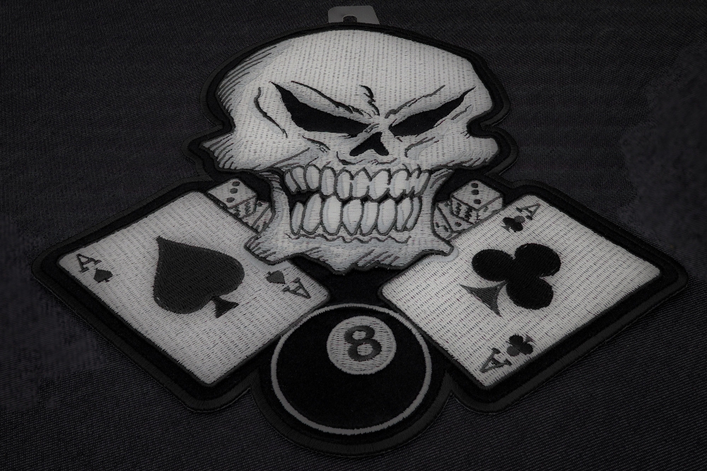 Ace of Spades, 8 Ball and Dice Skull Patch