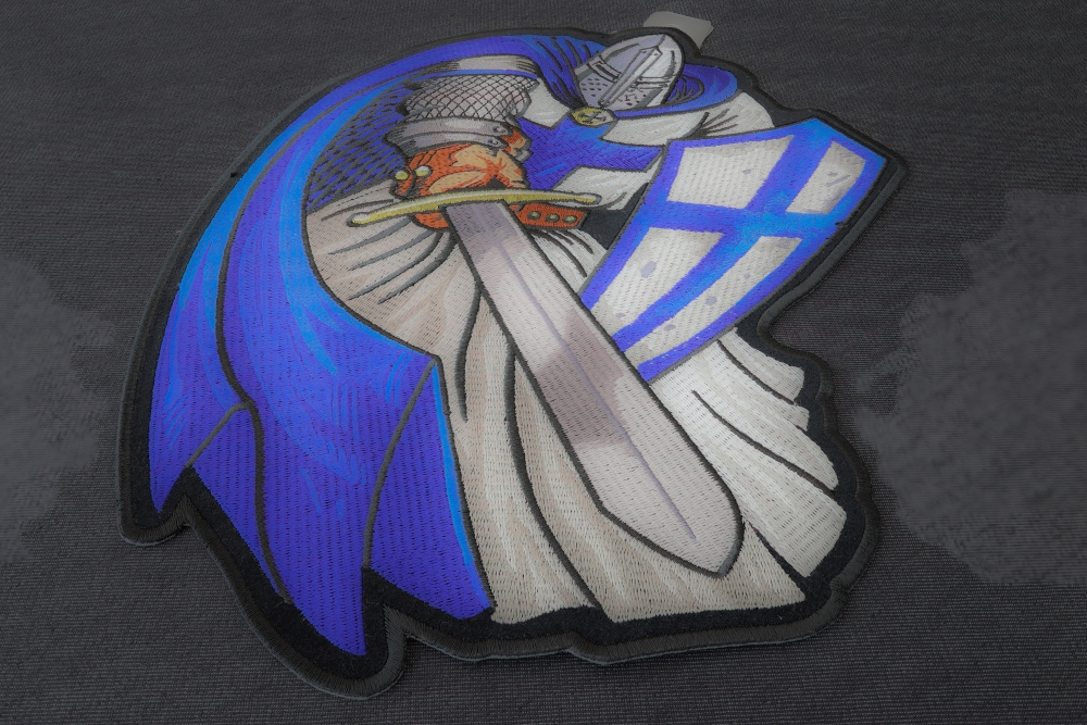 Blue Caped Knight with Sword Patch