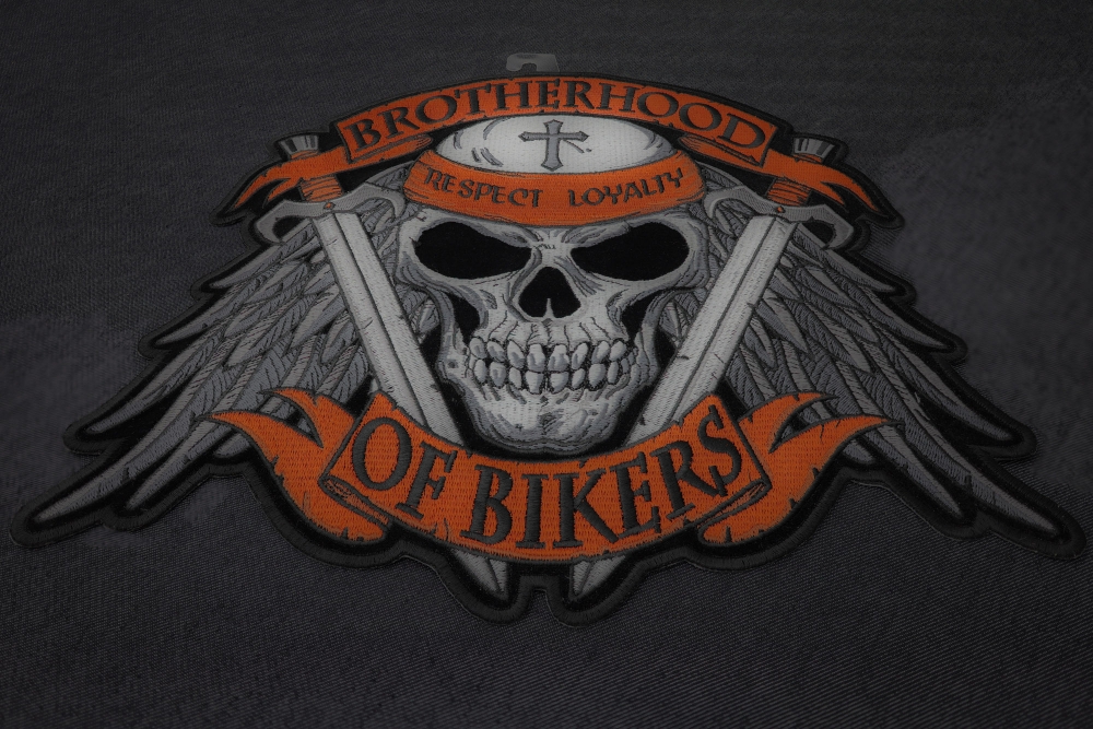 Brotherhood of Bikers Patch Respect and Loyalty Skull