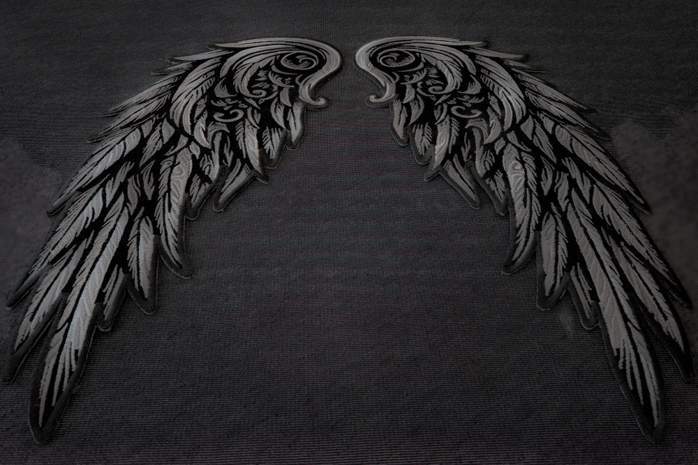 Silver Angel Wings Patch