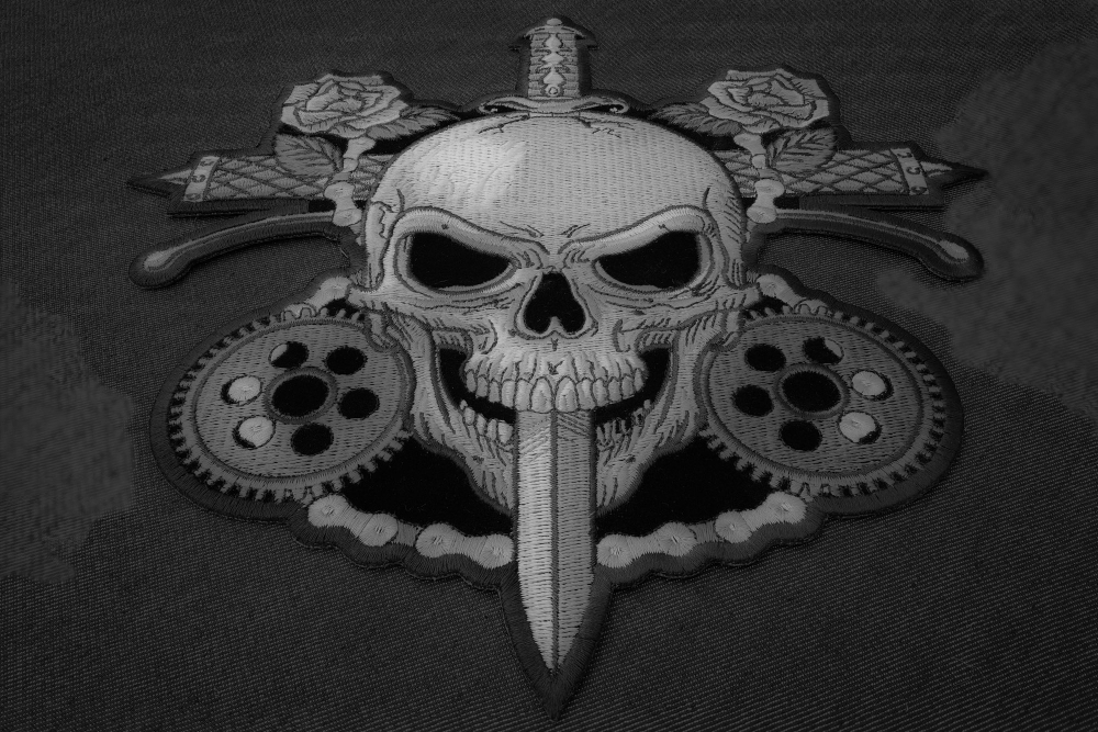 Skull and Roses Patch